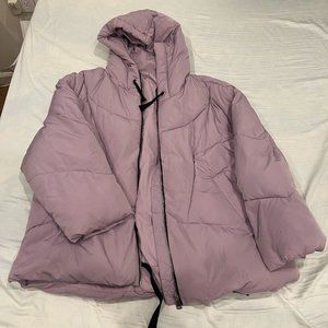 Free People Quilted Puffer Jacket in Lilac Cloud